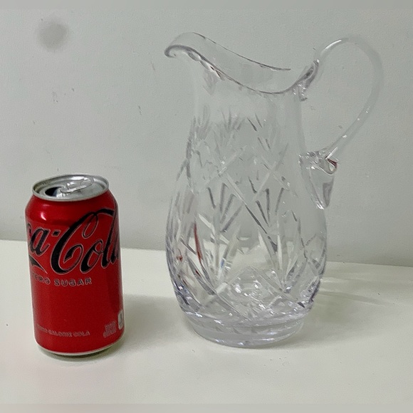 Brand New Vintage Unused Leaded Deep Cut Crystal Starburst Pattern Jug Pitcher - Picture 15 of 16